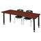 Regency Tables > Height Adjustable > Rectangular Table & Chair Sets, 60 W, 24 L, 23-34 H, Cherry MT6024CHAPBK45BK - alternate 1